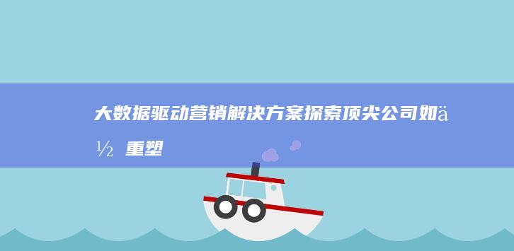 大数据驱动营销解决方案：探索顶尖公司如何重塑市场策略